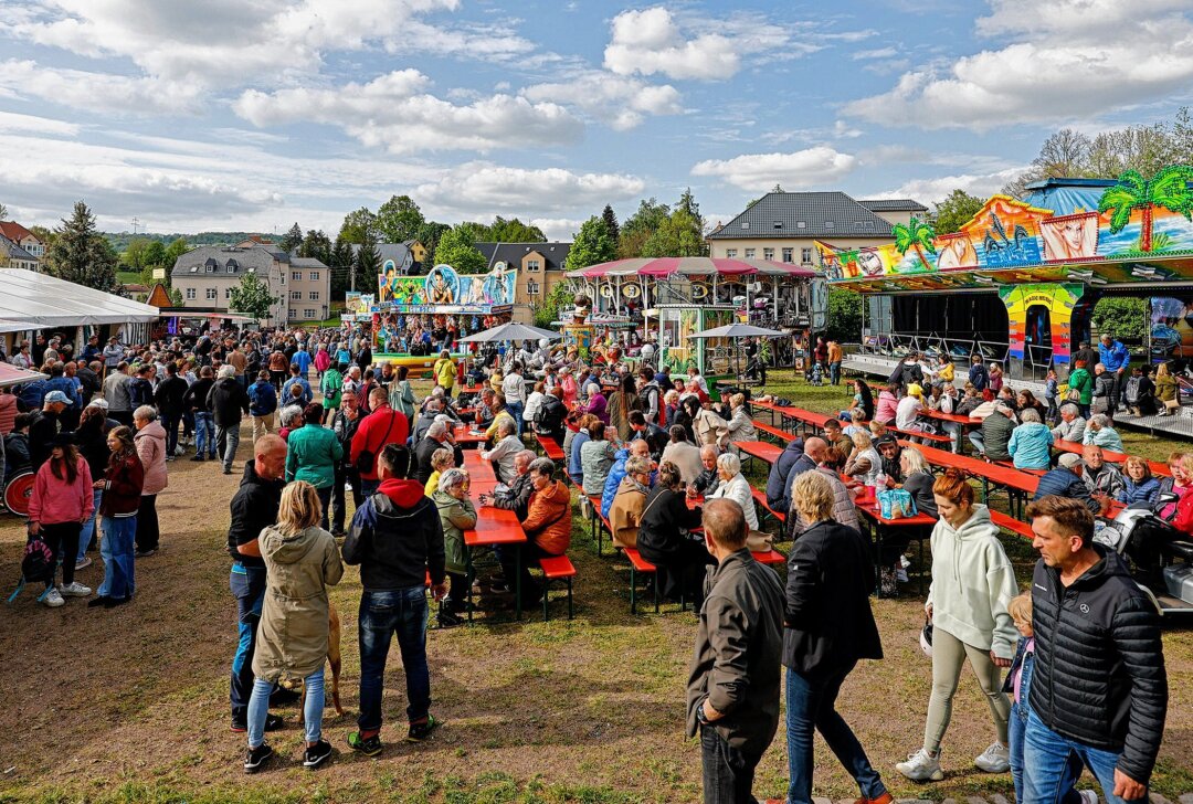 Oberlungwitzer Strumpf- und Vereinsfest verspricht ein Wochenende voller Spaß - Der Oberlungwitzer Festplatz wird vom 24. bis 26. Mai wieder voll. Foto: Markus Pfeifer