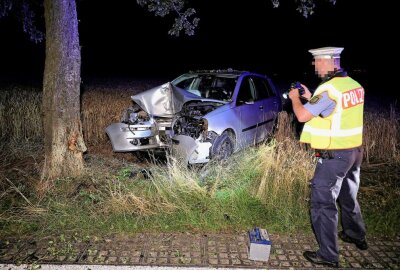 PKW prallt gegen Baum: Fahrer auf S58 schwer verletzt - Zu einem Verkehrsunfall kam es gestern Abend auf der S58. Foto: Roland Halkasch