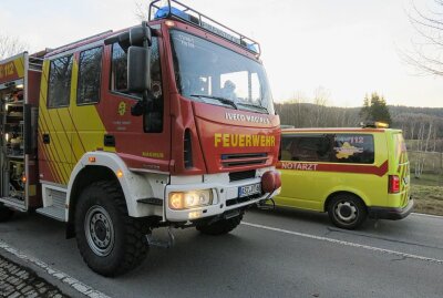 PKW überschlägt sich auf S275 - Auf der S275 kam es am Montagnachmittag zu einem Unfall, bei dem sich ein PKW überschlug. Foto: Niko Mutschmann