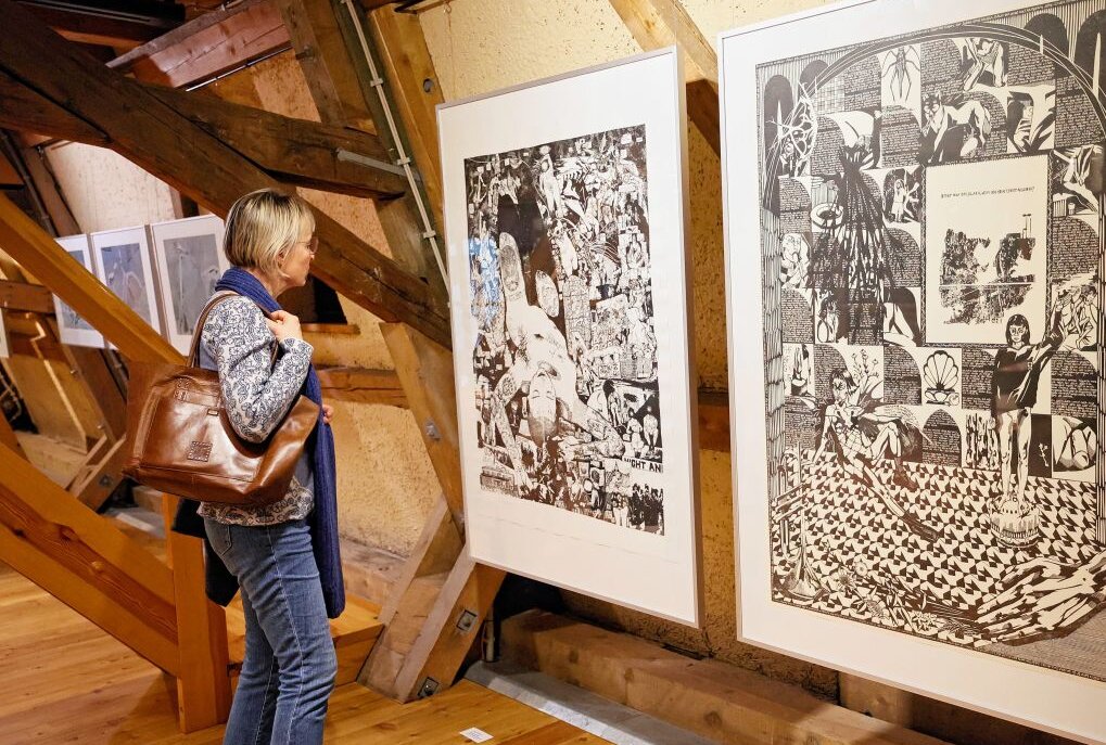 Plauener Kunstverein präsentiert 100 sächsische Grafiken - Beim Rundgang stoßen Kunstfreunde auf spannende Werke. Thomas Voigt