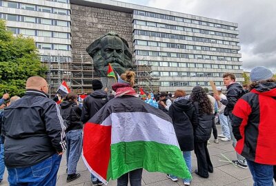 Pro-Palästina-Demo in Chemnitz - Pro-Palästina-Demo in Chemnitz. Foto: Harry Härtel