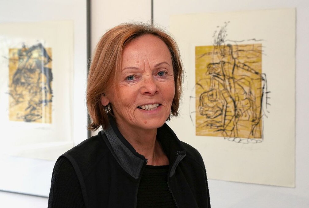 Sylvia Käppler von der Galerie burk-art in Meinersdorf. Foto: Katja Lippmann-Wagner
