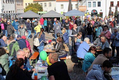 Rekordbesucherzahlen bei Herbstaktionen in der Freiberger Innenstadt - Einblicke ins Freiberger Herbstfest. Foto: Renate Fischer