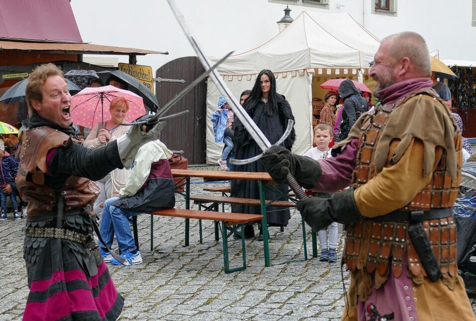 Auf Schloss Wildeck schwingen am kommenden Wochenende wieder tollkühne Ritter ihre Schwerter. Foto: Andreas Bauer
