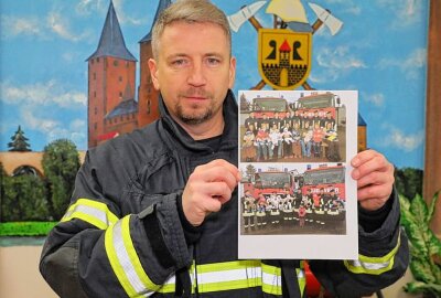 Rochlitz: Freiwillige Feuerwehr stellt Bilder von 2003 nach - Bei der Freiwilligen Feuerwehr in Rochlitz heißt es nicht alle Jahre wieder sondern alle 20 Jahre wieder. Foto: Jan Haertel/ChemPic