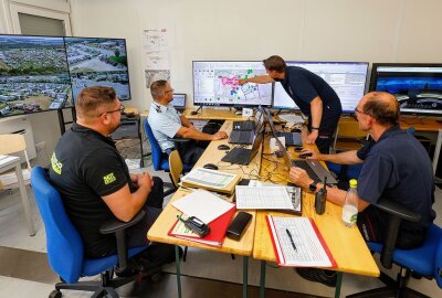 Sachsenring: Polizei und Retter ziehen positives Fazit - Die Einsatzzentrale der Feuerwehr. Foto: Marcus Pfeifer