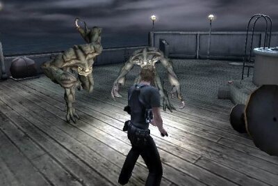 Schaurigschöne Erinnerungen: Durch die Jahre mit "Resident Evil" - "Dead Aim" war 2003 ein weiterer Lightgun-Ableger für die PS2. Diesmal wurde mit dem Helden Bruce McGivern auf einem Monster-versuchten Dampfer geballert, was die Stechuhr hergab. Dabei wechselte das Geschehen immer wieder zwischen Ego- und Third-Person-Perspektive.