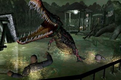 Schaurigschöne Erinnerungen: Durch die Jahre mit "Resident Evil" - Ebenfalls 2003 erschien mit "Outbreak" ein "Resident Evil"-Ableger für die PS2, der sich erstmals auch online spielen ließ. Zumindest in Japan. Mit einem von acht Charakteren ging es gemeinsam gegen untoten Krokodile, Elefanten und andere Monstrositäten. Capcom schaltete erst 2011 die Server ab.