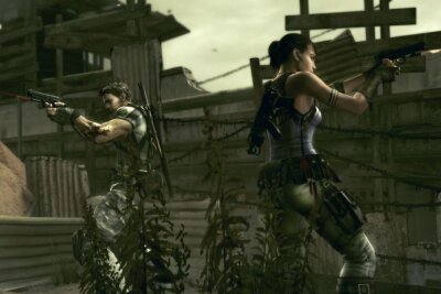 Schaurigschöne Erinnerungen: Durch die Jahre mit "Resident Evil" - Auf den ersten Blick wirkt das in Afrika angesiedelte "Resident Evil 5" (2009) wie ein Koop-Abenteuer, doch wird die zweite Figur im Story-Modus stets von der KI gesteuert. Nur im Duo-Modus kann man gemeinsam spielen - per Splitscreen. Der clevere Umgang mit dem begrenzten Inventar ist in Teil 5 als Überlebensstrategie wichtiger denn je. Mit mehreren DLCs wurde das Game erweitert.
