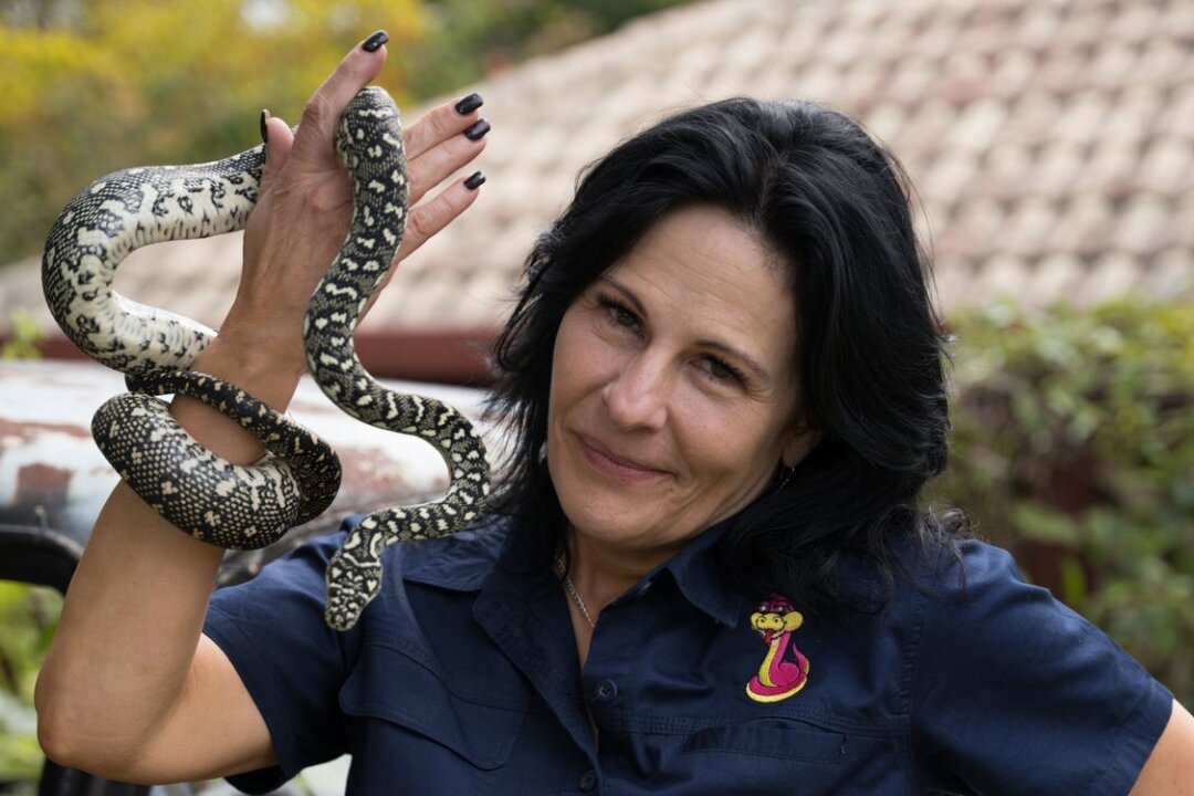 "Schlangenfängerin" Julia Baker im Interview: "Ich habe meine erste Schlange noch im Kühlschrank" - Julia Baker (55) ist "Die Schlangenfängerin" (ab Mittwoch, 8. Mai, DMAX, und jede Folge eine Woche vorab bei Discovery+). Sie schreckt vor nichts zurück, um die Tiere aus Garagen und Co. wieder in die Natur zu entlassen. 