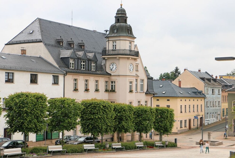 Blick auf Treuens Stadtmitte mit dem Rathaus. Foto: Simone Zeh