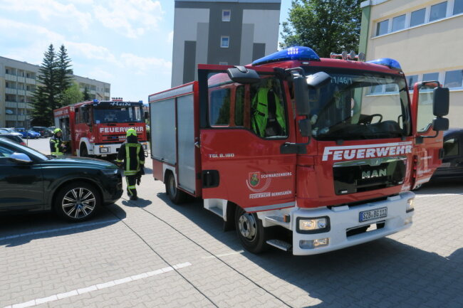 Der Brand einer Waschmaschine rief die Feuerwehr in Schwarzenberg auf den Plan. Foto: Niko Mutschmann