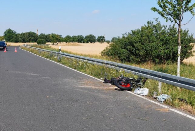 Heute Morgen kam es zu einem Unfall, bei dem ein Motorradfahrer schwer verletzt wurde. Foto: Christian Grube