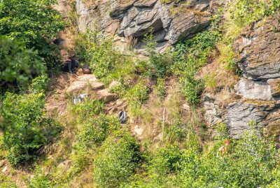 Schwerer Kletterunfall im Erzgebirge - Kletterer in der Wolkensteiner Schweiz verunglückt - Kletterunfall in Wolkenstein. Foto: André März