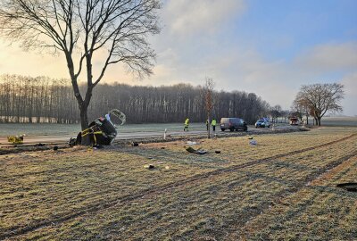 Schwerer Unfall auf B173 in Lichtentanne - Die B137 war für zwei Stunden gesperrt.. Foto: Mike Müller