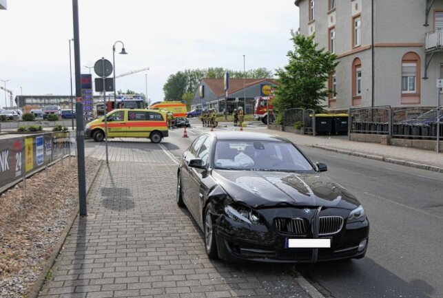 In Grimma kam es zu einem schweren Verkehrsunfall. Foto: Sören Müller