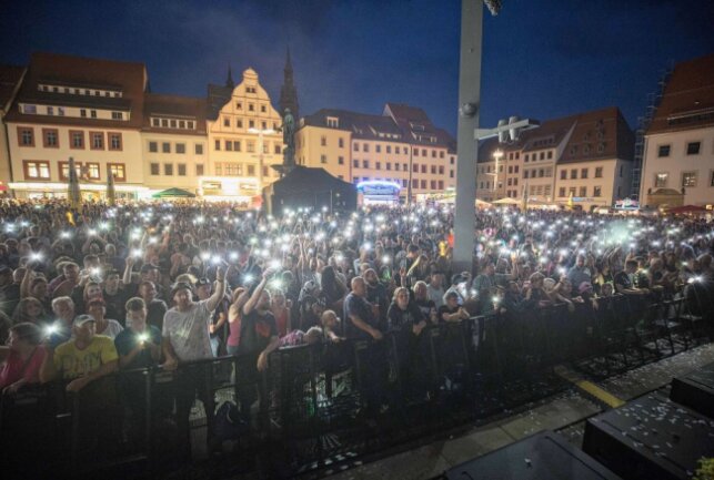 Das war das Freiberger Bergstadtfest am Samstag. Foto: Marcel Schlenkrich