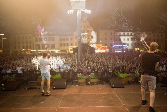 Das war das Freiberger Bergstadtfest am Samstag. Foto: Marcel Schlenkrich