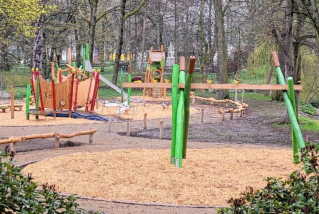 Spielplatz "Schloßteichinsel" öffnet am Kindertag - Ein neuer Spielplatz für Chemnitz. Fotos: Andreas Seidel