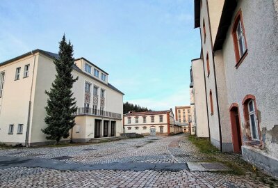 Spinnerei Venusberg soll zum Gewerbepark werden - Auch das ehemalige Kulturhaus (links) kann künftig von Firmen genutzt werden. Foto: Andreas Bauer