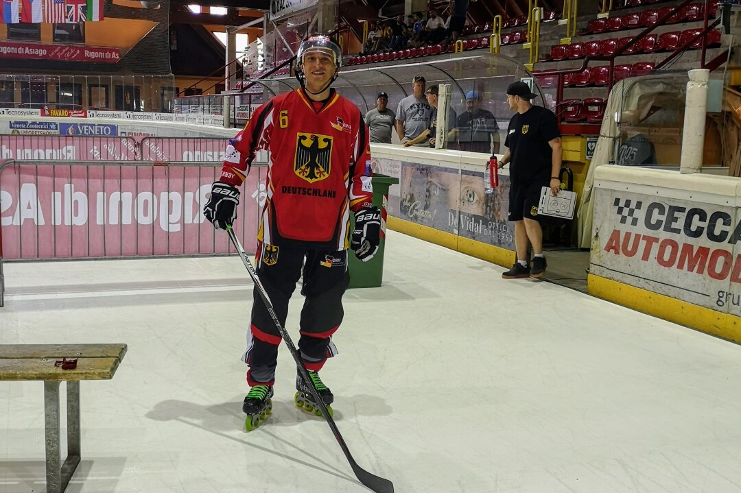 "Ich war sehr stolz, das deutsche Nationaltrikot tragen zu dürfen." - Jörg Aumüller bei der Ü38-Inlinehockey-WM in Italien.