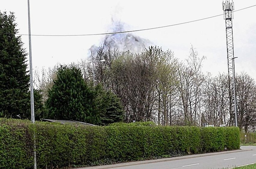 Sprengung: Riesige Detonationswelle in Chemnitz zu beobachten - Heute wurden vermutlich Chemikalien vor Ort gesprengt. Foto: Harry Härtel