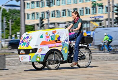 Stadtbibliothek wird dank "Lara" mobil - Das Lastenrad "Lara" ist ab kommender Woche im Einsatz. Foto: Andreas Seidel