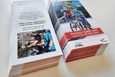 Stadtradeln in Zwickau: Im Mai werden wieder Kilometer gesammelt - Flyer werden bald verteilt. Foto: Stadt Zwickau