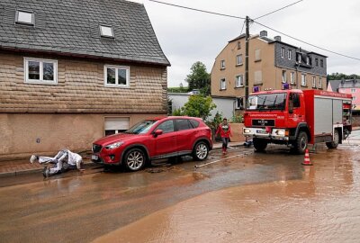 Starkregen: Überschwemmungen in Neukirchen - In Neukirchen kam es zu Überschwemmungen. Foto: Harry Härtel / haertelpress
