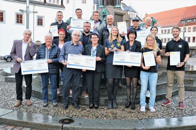 Sterne des Sports in Freiberg verliehen - Insgesamt nahmen sieben Vereine an der diesjährigen Aktion "Sterne des Sports" in Bronze teil. Foto: Knut Berger