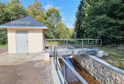 Talsperre Rauschenbach hat neuen Zuflusspegel - Das Pegelhaus wurde neu gebaut. Foto: Alexander Preiß/Landestalsperrenverwaltung 