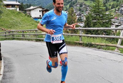 Thomas Schröder beim Gornegrat-Zermatt-Marathon in der Schweiz aktiv - Beim Marathon in der Schweiz geht es praktisch nur bergauf. Foto:Knut Berger