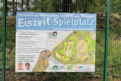Tierparkfreunde haben in diesem Jahr in Chemnitz viel vor - Der neue Eiszeitspielplatz ist die bisher größte Investition des Fördervereins. Foto: Steffi Hofmann