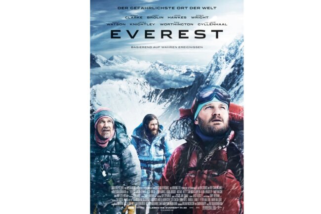 Everest (2015): Der biografische Abenteuerfilm behandelt die Ereignisse im Mai 1996 bei einer Besteigung des Mount Everest: Zwei Expeditions-Gruppen beschließen, sich der größten Herausforderung für einen Bergsteiger zu stellen und die Besteigung des Everest zu wagen. 
