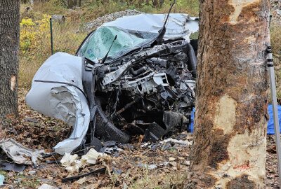 Tödlicher Unfall im Vogtland: Senior prallt mit Auto gegen Baum - Ein 71-Jähriger verstarb bei einem Verkehrsunfall. Foto: Mike Müller
