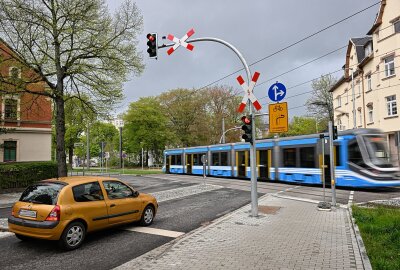 Trasse Gablenz: Barrierefreier Ausbau weitgehend abgeschlossen - Ausbau der Straßenbahnlinie 5 ist fast abgeschlossen. Foto: Andreas Seidel