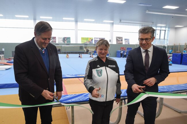 Am Donnerstag wurde die neue Turnhalle im Sportforum eröffnet.
