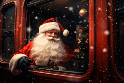 weihnachtsmannmittelsachsendampflokengelkindergeschenkefotoweihnachtenadventweihnachtsmarktevent