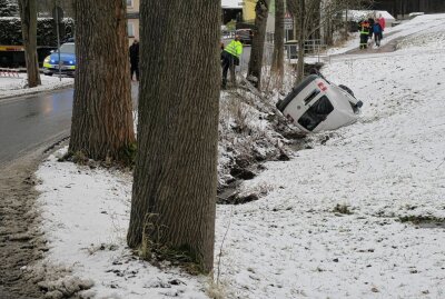 Unfall in Bockau: PKW überschlägt sich - Unfall in Bockau. Foto: Niko Mutschmann