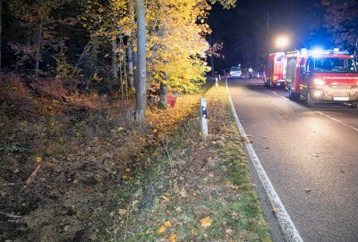Unfall in Lichtenberg: Zwei Verletzte befreien sich aus PKW - Verkehrsunfall auf der Lichtenberger Straße zwischen Weißenborn und Lichtenberg. Foto: Marcel Schlenkrich