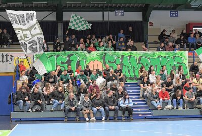 Unterbechung und Prügel: HSV nimmt Stellung zu Randalen bei Handball-Sachsenliga-Spiel - Die Zwönitzer Fans sind auch auswärts dabei und sorgen für Stimmung. Foto: Ralf Wendland