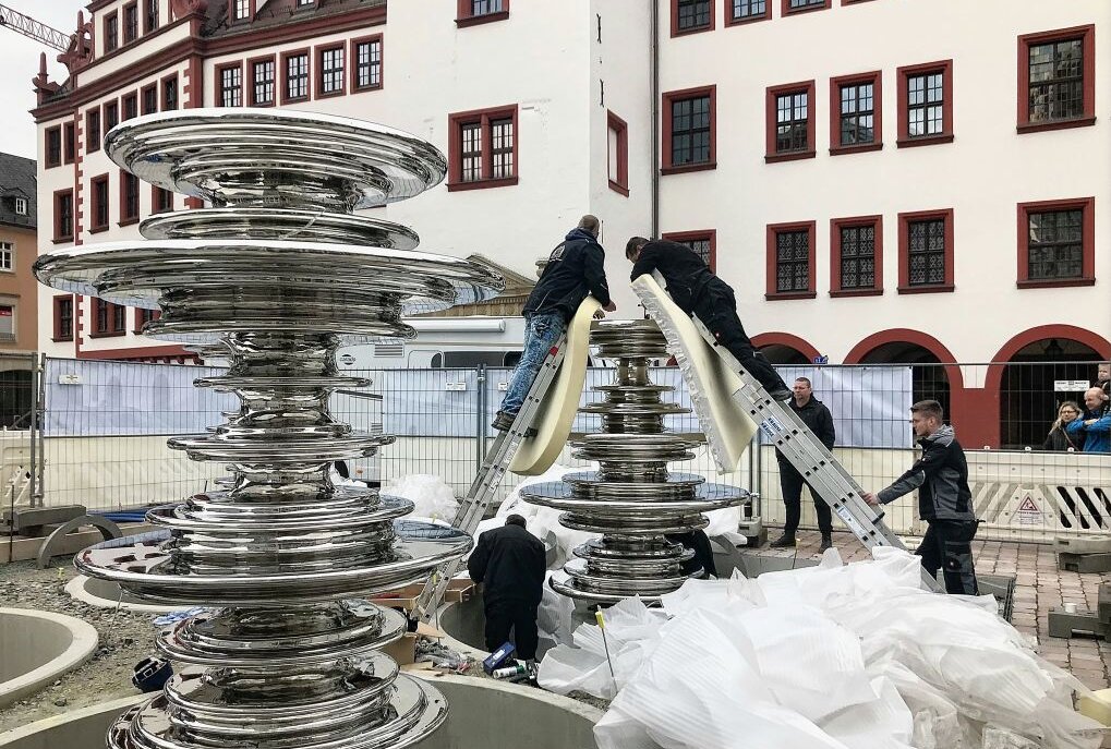Unterhaltsame Brunnenpremiere - Am Donnerstag ab 12 Uhr wird der Chemnitzer Marktbrunnen eingeweiht. Foto: Rico Hinkel