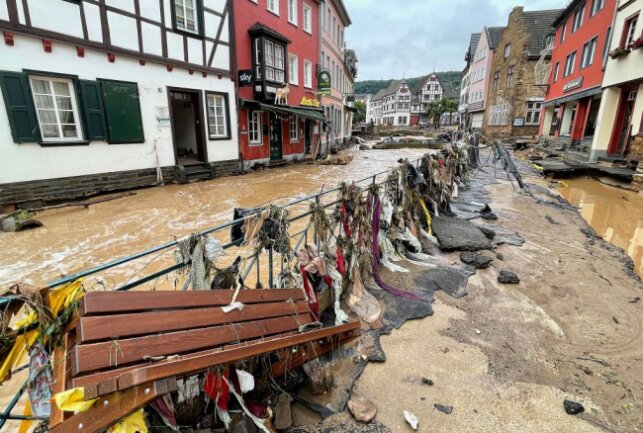 Die Unwetter haben in der Altstadt von Bad Münstereifel einen großen Schaden angerichtet. Foto: B&S/Bernd März