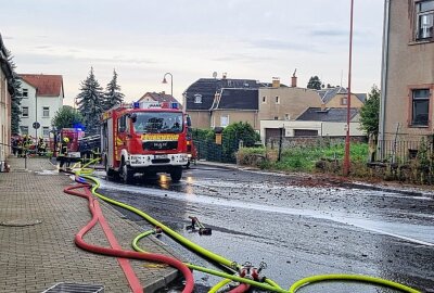 Update: Brandstiftung: Mehrfamilienhaus bei Leipzig brennt - In Colditz kam es zu einem Dachstuhlbrand. Foto: Medienportal-Grimma