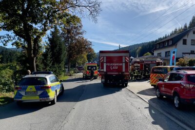 Update: Crash in Rittersgrün -  Zeugen und Ersthelfer gesucht - Ein LKW riss einen Baum mit sich.