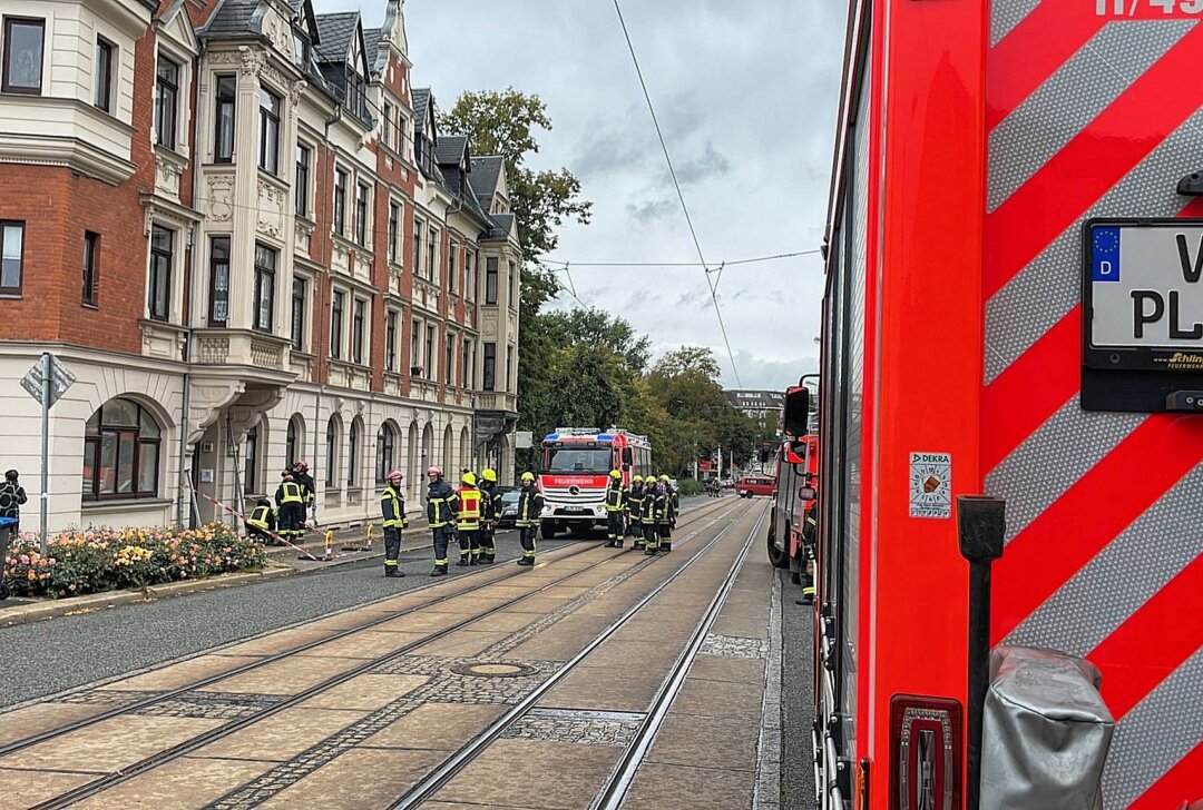 Update: Straßensperrung in Plauen aufgehoben - LKW fährt gegen Haus - Die Liebknechtstraße ist aktuell gesperrt. Foto: Stadtverwaltung Plauen