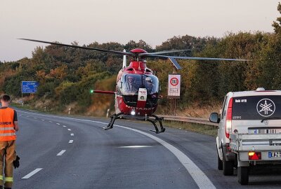 Update: Unfall auf A4: Sieben Personen teils schwer verletzt - Auf der A4 kam es zu einem Unfall. Foto: Roland Halkasch