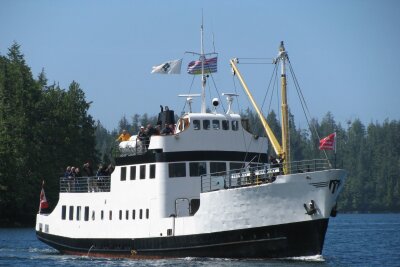 Vancouver Island: Mit dem Postschiff durch die Wildnis - Eine Fahrt auf dem Postschiff "M.V. Frances Barkley" kostet je nach Strecke zwischen 38,50 und 95 kanadische Dollar.