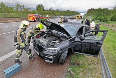 Vereiste Fahrbahn führt zu schwerem Verkehrsunfall auf der A4 - Am Samstagabend ereignete sich auf der A4 ein schwerer Verkehrsunfall. Foto: Andreas Kretschel