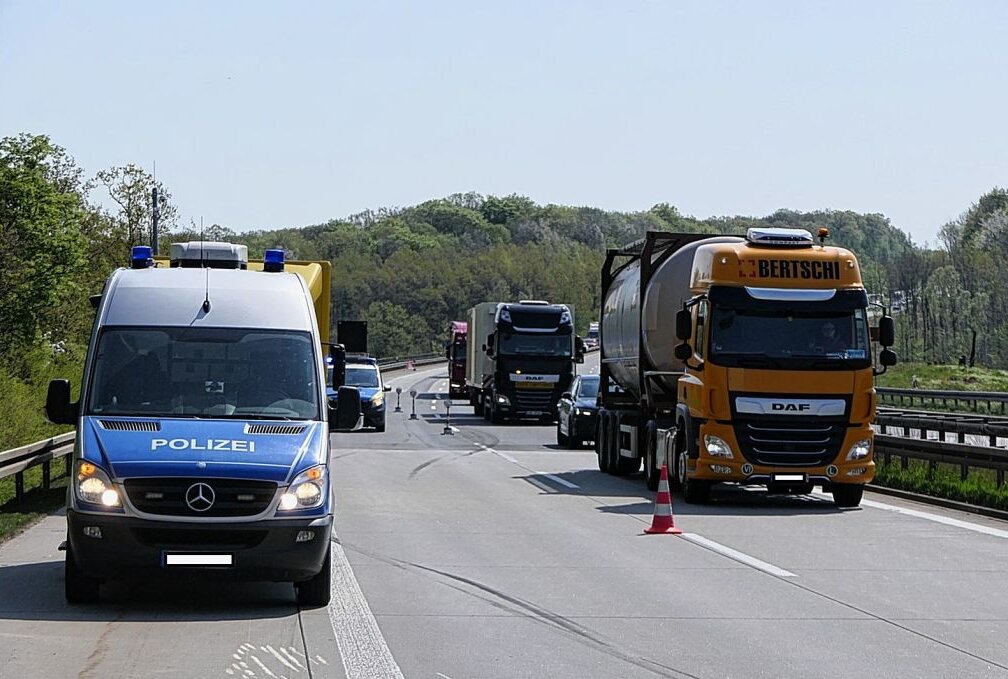 Am Montagvormittag kam es auf der A14 zu einem Unfall. Foto: Sören Müller